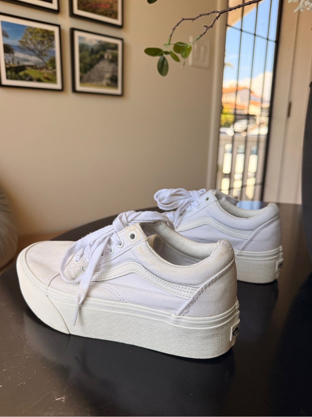 White Platform Vans - Picture 5 of 7